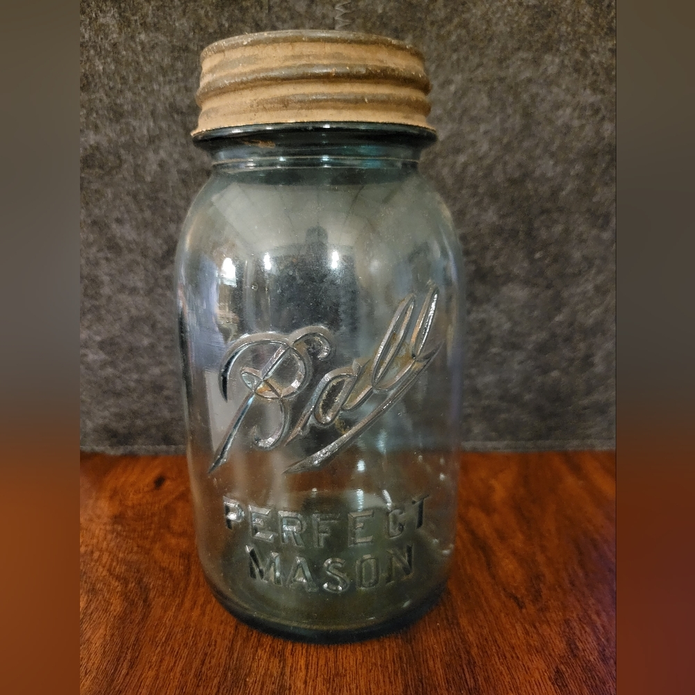 Vintage Ball Jar with Lid